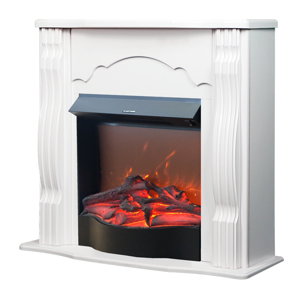 Camino Elettrico da Pavimento 88,3x95x30 cm Effetto Fiamma 1600W Clasic & Corsica Bianco prezzo