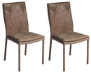 Sedia Imbottite 45x55x92 cm in Ferro e Sky Giada Marrone