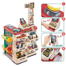 Supermercato Giocattolo Playset per Bambini con Carrello Spesa e Registratore Cassa      