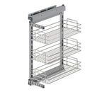 Carrello Estraibile per Moduli Inferiori Cucina da 400 a 480 mm in Acciaio Emuca Brillo Cromato