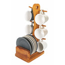 Set 6 Tazzine da Caffè con Piattino e Stand Ø6x6 cm in Gres VdE Tivoli 1996 Shades of stone