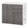 Mobile Multiuso 79x36x74 cm 2 Cassetti 2 Ante  Grigio e Bianco