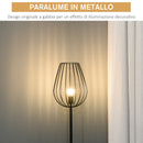 Lampada da Terra con Paralume in Metallo E27 Ø27,5x159 cm  Nera