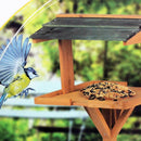 Casetta Mangiatoia per Uccelli da Giardino Bird House in Legno 115x35x35cm 