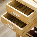 Carrello da Cucina 83x45x96 cm con Ruote in Bambù Naturale