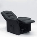 Poltrona Alzapersona Elettrica 1 Motore 80x86x107 cm in Tessuto Nero