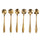 Set di Cucchiaini 6 Pezzi 12,5x2,5x0,5 cm in Acciaio Inox VdE Tivoli 1996 Luxury Foglie Oro