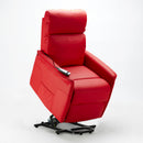 Poltrona Alzapersona Elettrica 1 Motore 60x73x104 cmin Similpelle Rosso