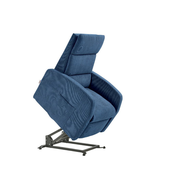 Poltrona Alzapersona Elettrica 2 Motori 72x111x86 cm Martina in Microfibra Dispositivo Medico 1 Celeste sconto