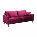 Divano 3 Posti Chandler 196x81x89 h cm in Velluto Rosso