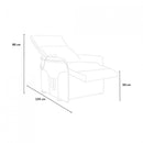 Poltrona Alzapersona Elettrica 2 Motori 73x94x103 cm in Tessuto Grigio