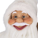 Pupazzo Babbo Natale H62 cm in Stoffa Oro e Bianco