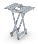 Sgabello Pieghevole da Campeggio 30x30 cm in Alluminio Grigio
