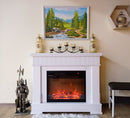 Camino Elettrico da Pavimento 88,2x104,4x27,9 cm Effetto Fiamma 1500W Ideal & Lorance color Bianco