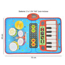 Tappeto Musicale per Bambini 70x45 cm da Pavimento o Tavolo Music Jam 2in1 Strumenti Musicali Multicolore      