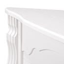 Camino Elettrico da Pavimento ad Angolo 88,2x95x47,3 cm Effetto Fiamma 2000W Clasic & Cristina Bianco