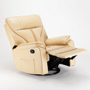 Poltrona Relax Reclinabile Manuale 90x74x130 cm in Similpelle Beige