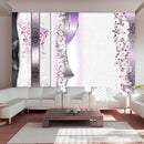 Fotomurale - Parata di Orchidee in Viola 300X210 cm Carta da Parato Erroi