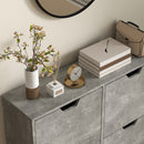 Mobile Scarpiera con 4 Cassetti Ribaltabili 95x26x95 cm a 2 Livelli per 16 Paia in Legno Grigio  