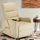 Poltrona Alzapersona Elettrica 1 Motore 71x76x116 cmin Similpelle Beige