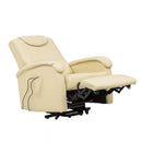 Poltrona Relax Elettrica Reclinabile 72x95/182x106/145 h cm in Similpelle Beige