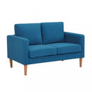 Divano 2 Posti Ramsey 137x73x82 h cm in Tessuto Blu