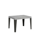 Tavolo Allungabile 120-204x80x77 cm Flame Cemento e Antracite