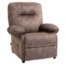 Poltrona Relax Manuale Reclinabile con Poggiapiedi Estraibile Marrone Chiaro