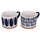 Set 2 Tazze Ø10x8 cm in New Bone China VdE Tivoli 1996 Masai Blue