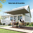 Tetto di Ricambio per Gazebo 3x3 m con 10 Fori di Drenaggio in Poliestere Grigio Chiaro      