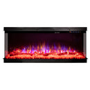 Camino Elettrico da Incasso 53,3x165,1x33,2 cm Effetto Fiamma 1500W Haiti 65 Nero