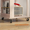 Libreria 4 Ripiani 40x40x150 cm con Rotelle in Legno Quercia