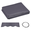 Telo di Ricambio per Tenda a Bracci Retrattile 347x240 cm  in Poliestere Anti UV Grigio  