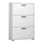 Scarpiera 3 Ante a Ribalta 75,3x33x115,7 h cm in Truciolare bilaminato Bianco Cemento