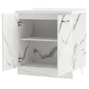 Mobile Base da Cucina Componibile 2 Ante in Legno Bianco Effetto Marmo      