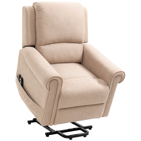 Poltrona Alzapersona Elettrica 88x92x106 cm in Tessuto Effetto Velluto Marrone sconto