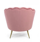 Poltrona Giliola in Tessuto effetto Velluto Rosa