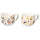 Set 2 Tazze Ø10,5x8,2 cm in Bone China VdE Tivoli 1996 Face to grey