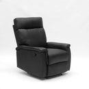 Poltrona Relax Reclinabile Manuale 80x94x102 cm in Similpelle Nero