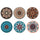 Set 6 Sottobicchieri Ø10 cm  in Ceramica VdE Tivoli 1996 Shiraz