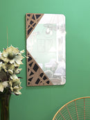 Specchio da Muro Angle 50x1x90 cm in MDF e Specchio Multicolor      
