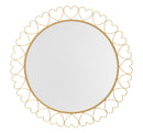 Specchio Hearts 80x2,5x80 cm in Ferro e MDF e Specchio Oro      