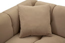 Divano Alma Grigio con Cuscini 81x155x71 cm in Legno e Poliestere      