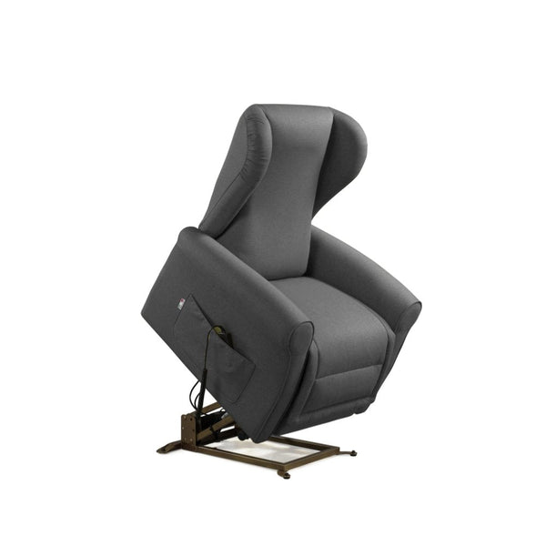sconto Poltrona Alzapersona Elettrica 2 Motori 90x100x90 cm Sofa in Microfibra Dispositivo Medico 1 Grigio Scuro