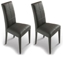 Set 2 Sedie 47x47x101 cm Giada standard antracite