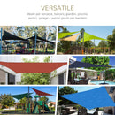 Tenda Vela da Giardino Rettangolare 3x4m in HDPE Crema 