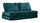 Divano Letto Faster Petrolio 150x100x80 cm in Spugna e Poliestere Verde acqua