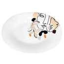 Piatto da Portata 55x27 cm  in Ceramica VdE Tivoli 1996 Face to grey 