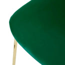 Set 4 Sedie Imbottite 44x55x86 cm in Velluto Verde e Oro