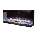 Camino Elettrico da Incasso 66x166x44 cm Effetto Fiamma 1500W Haiti 60 Nero